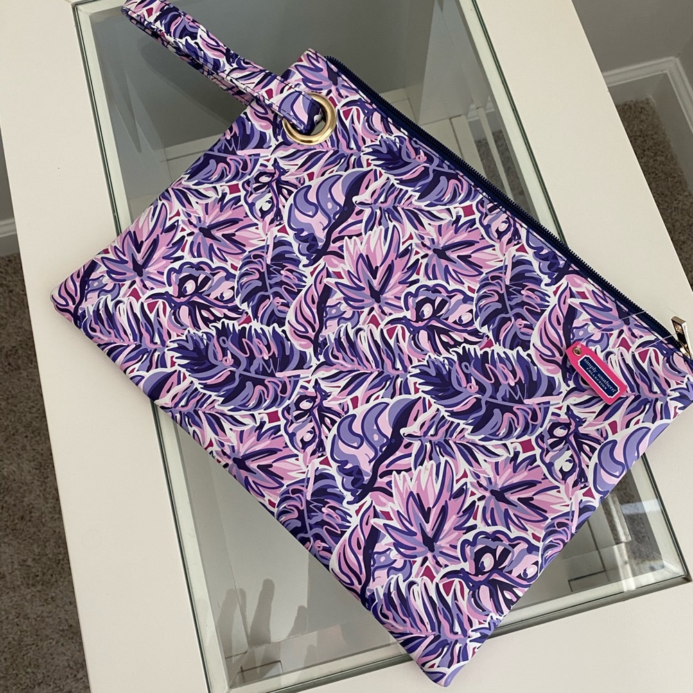 Simply Southern Pink & Purple Floral Wristlet Clutch - Picture 3 of 4